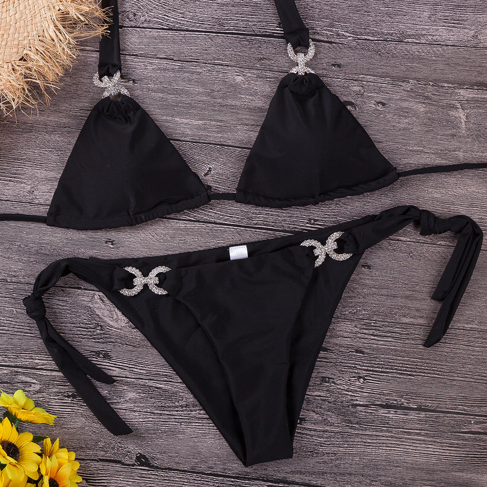 Women's Triangle Bikini with Sparkling Accents Mune Fashion
