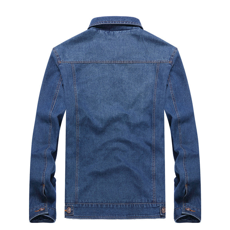 Men's denim jacket in vintage look with contrasting inner lining and chest pockets Mune Fashion