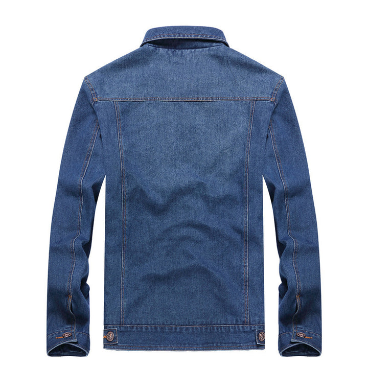Men's denim jacket in vintage look with contrasting inner lining and chest pockets Mune Fashion