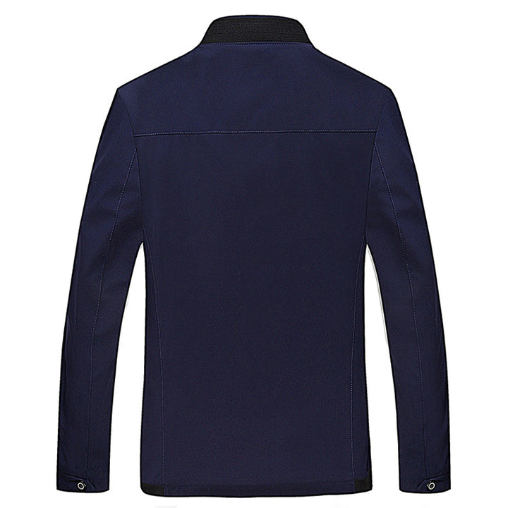 Men's Lightweight Bomber Jacket with Structured Front and Stand-up Collar Mune Fashion