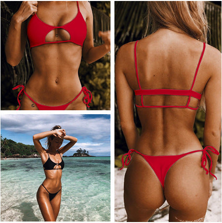 Women Cut-Out Bikini Set with elegant neckline and side lacing Mune Fashion