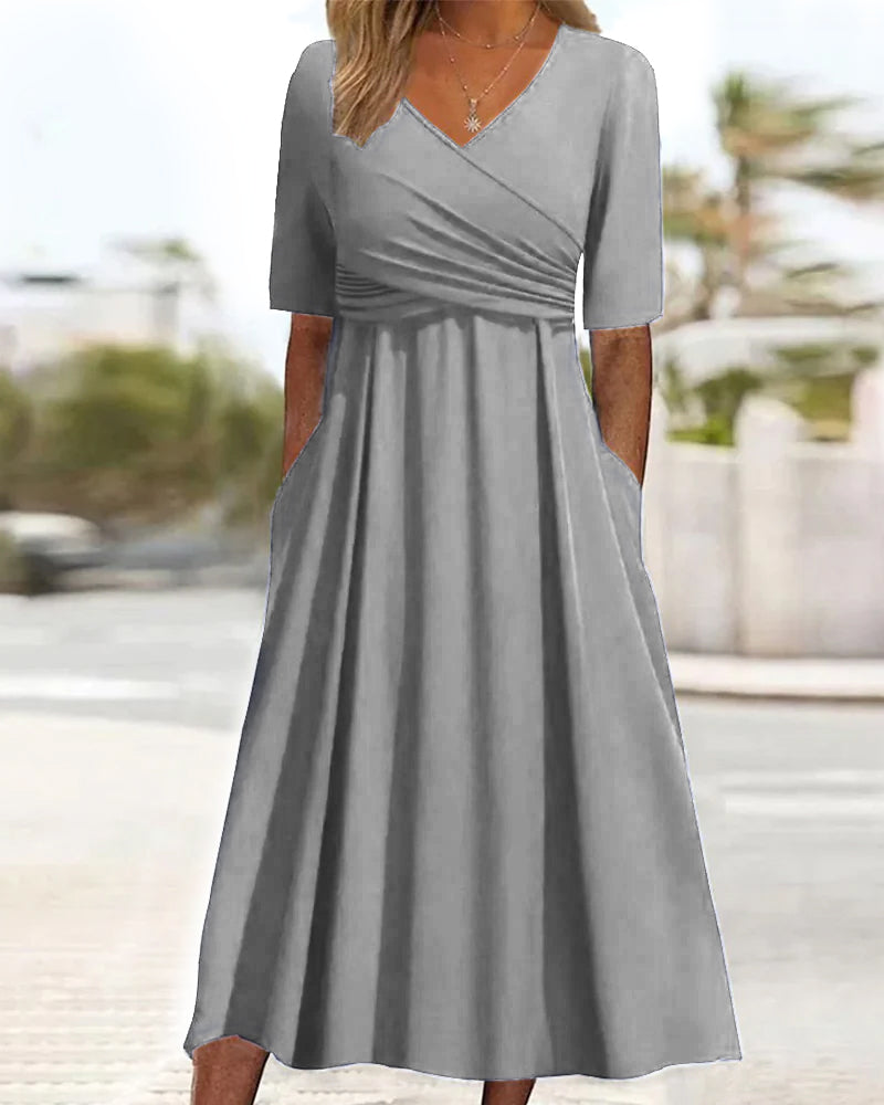 Mune Fashion | Elegant Midi Dress with Tummy Control