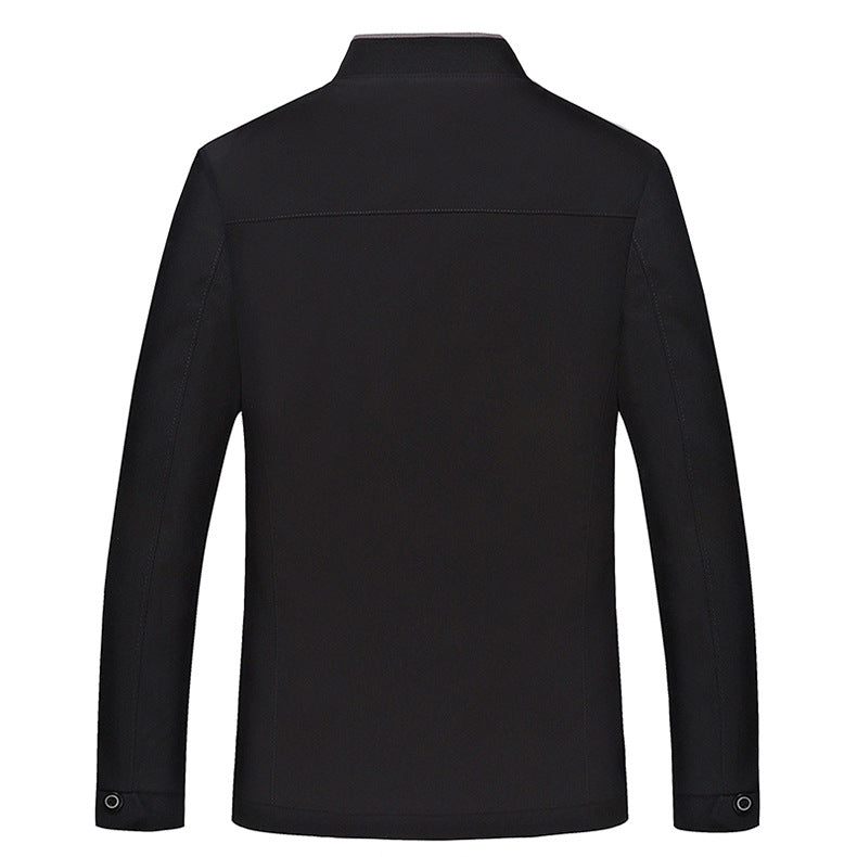 Men's Lightweight Bomber Jacket with Structured Front and Stand-up Collar Mune Fashion