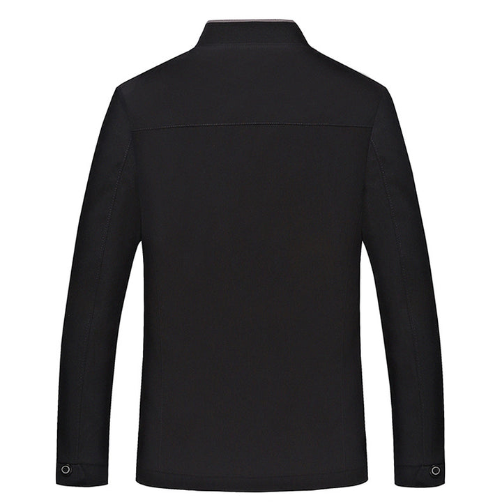 Men's Lightweight Bomber Jacket with Structured Front and Stand-up Collar Mune Fashion