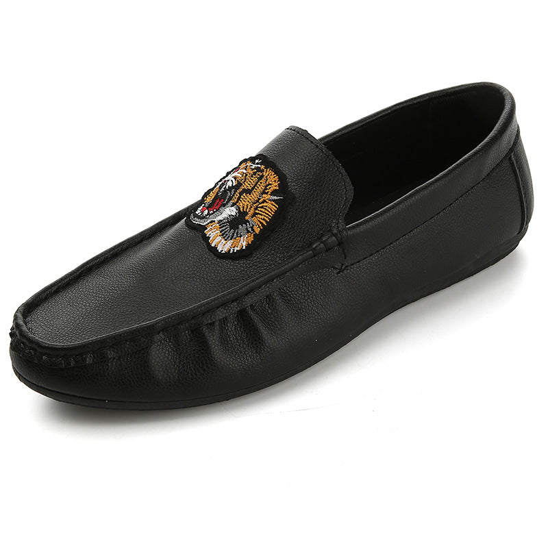 Men's Comfortable Slippers with Tiger Embroidery