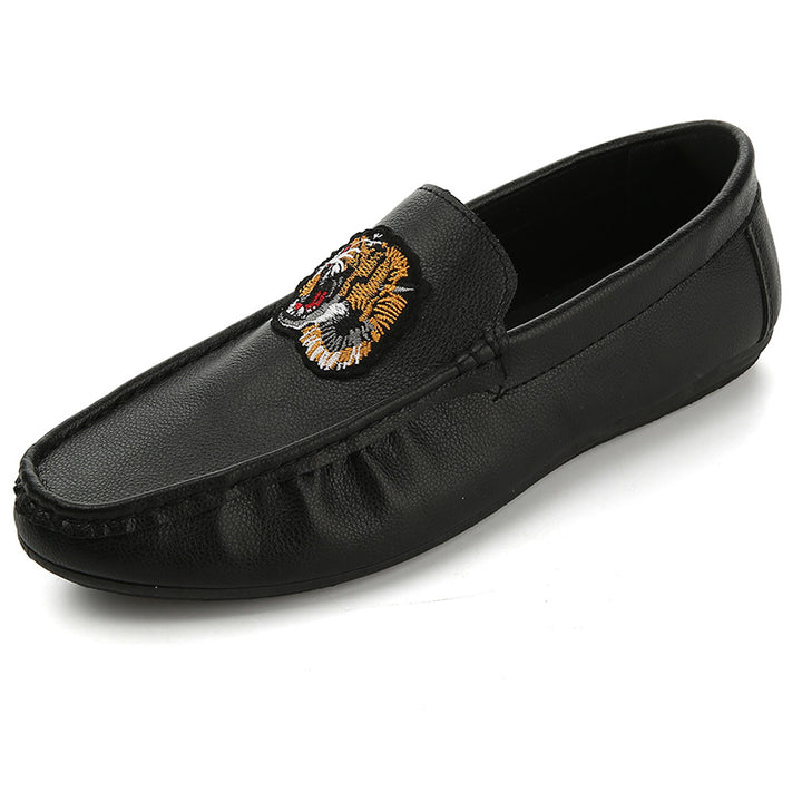 Men's Comfortable Slippers with Tiger Embroidery
