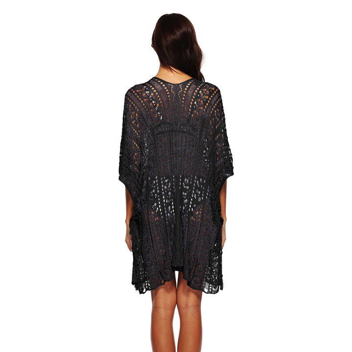 Women casual crochet kaftan with stylish V-neck Mune Fashion