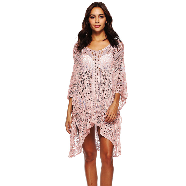Women casual crochet kaftan with stylish V-neck Mune Fashion