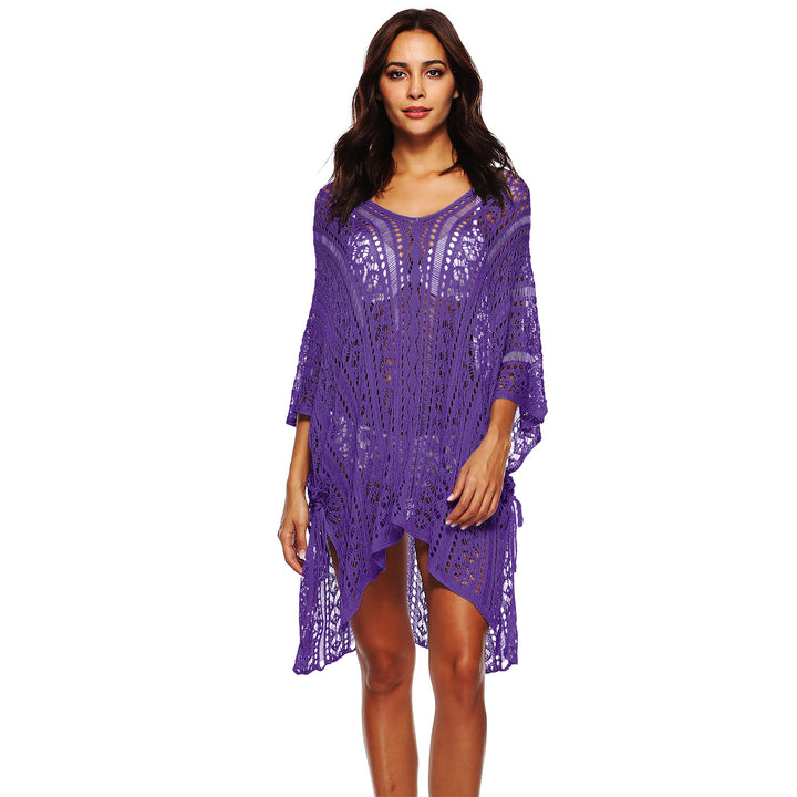 Women casual crochet kaftan with stylish V-neck Mune Fashion
