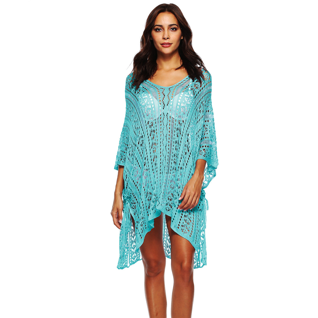 Women casual crochet kaftan with stylish V-neck Mune Fashion