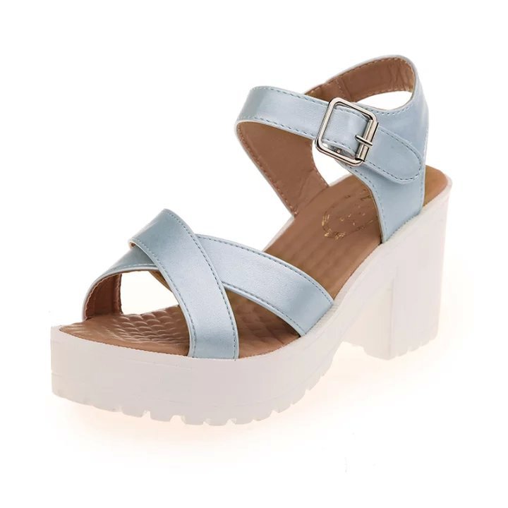 Women's flat sandals with padded honeycomb footbed, crossed comfort straps and sturdy profile block sole Mune Fashion