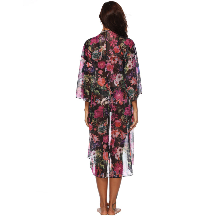 Women's air beach kimono with floral design Mune Fashion