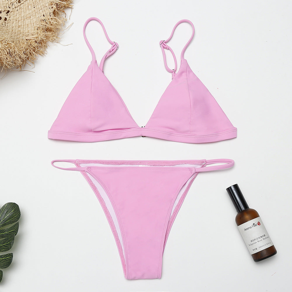 Women's triangle bikini set with adjustable straps Mune Fashion