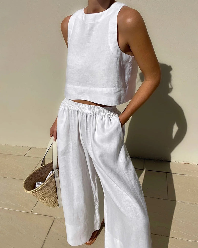 Mune Fashion | Linen Two-Piece Summer Set Women
