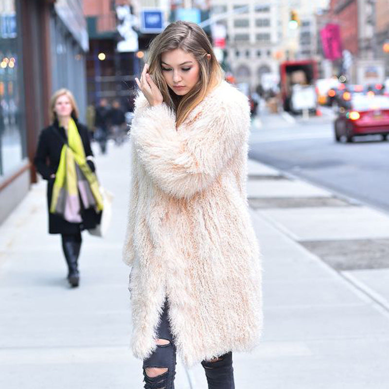 Women Oversized Faux Fur Coat Mune