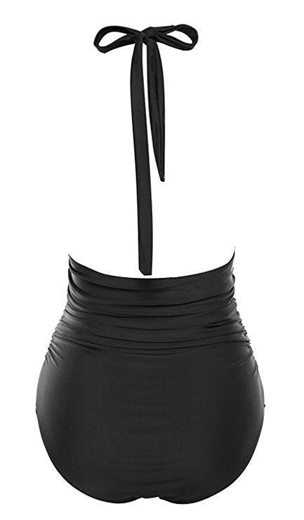 Women's Floral Swimsuit with Deep Neckline Mune Fashion