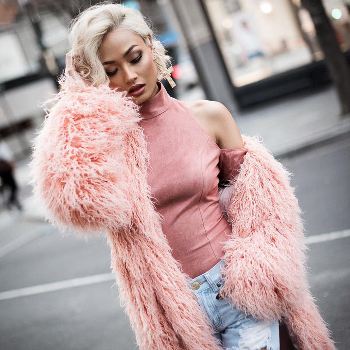 Women Oversized Faux Fur Coat Mune