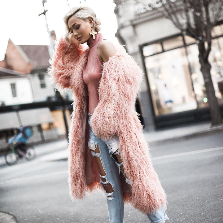 Women Oversized Faux Fur Coat Mune