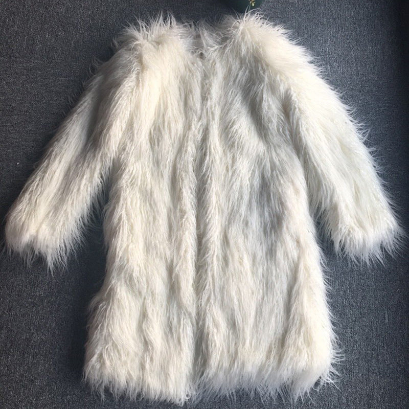 Women Oversized Faux Fur Coat Mune