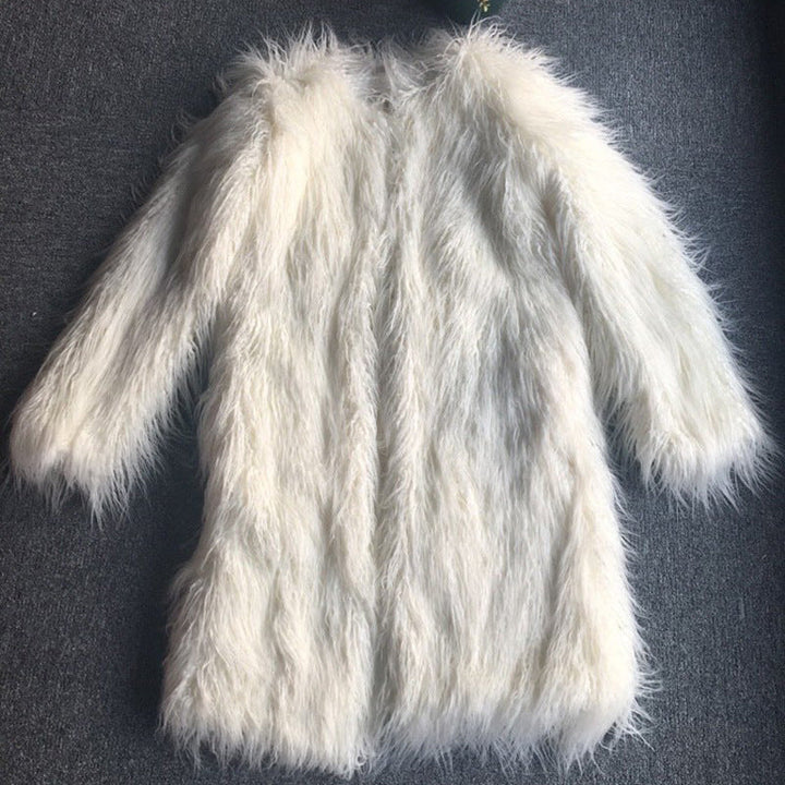 Women Oversized Faux Fur Coat Mune