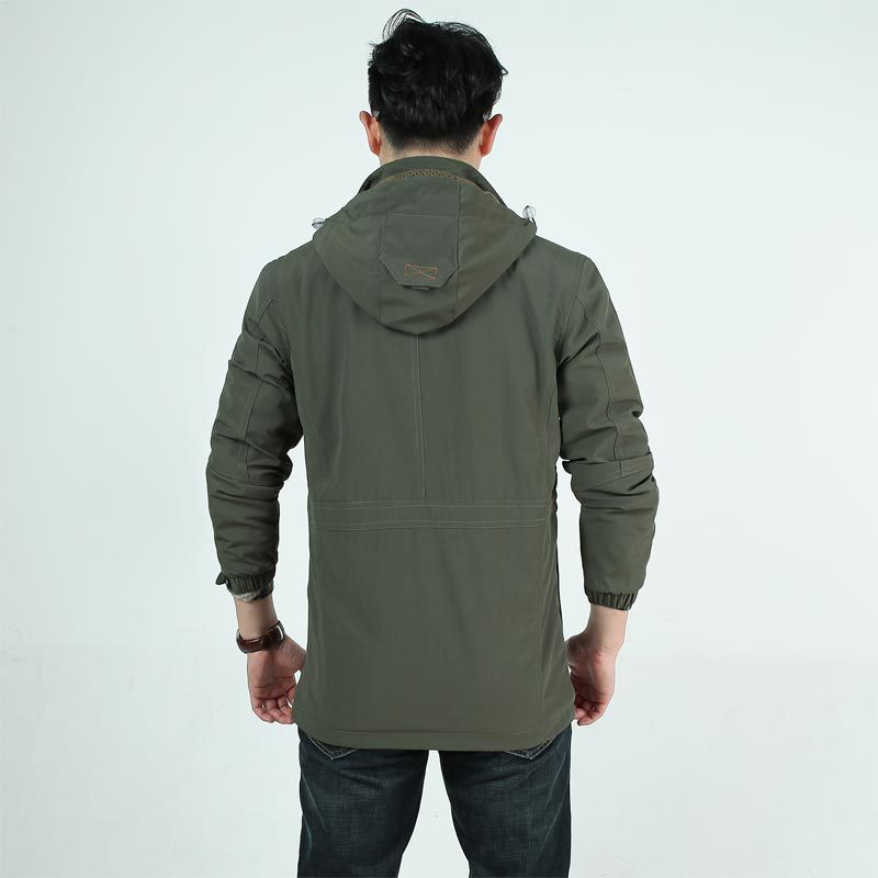 Men's field jacket with mesh lining, hood, and multifunctional pockets Mune Fashion