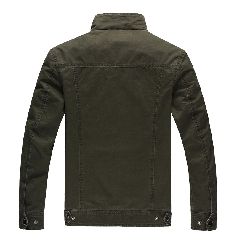 Men's Urban Canvas Bomber Jacket in Pilot Cut with Shoulder Epaulettes and Thermal Lining Mune Fashion