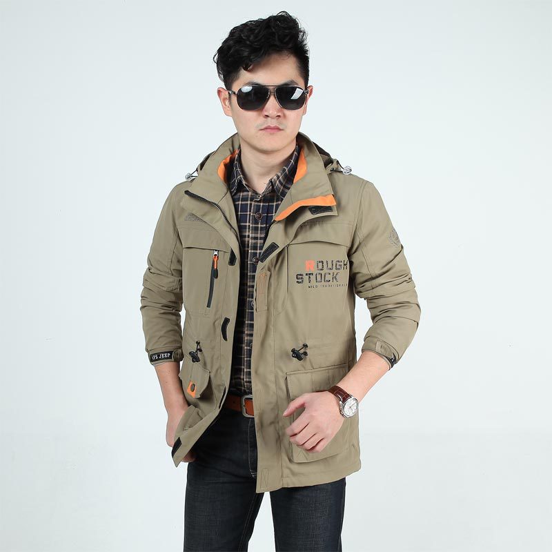 Men's field jacket with mesh lining, hood, and multifunctional pockets Mune Fashion