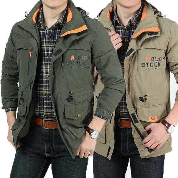 Men's field jacket with mesh lining, hood, and multifunctional pockets Mune Fashion