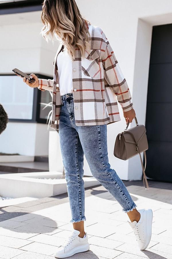 Mune | Feeling Plaid with Pockets Relaxed Jacket