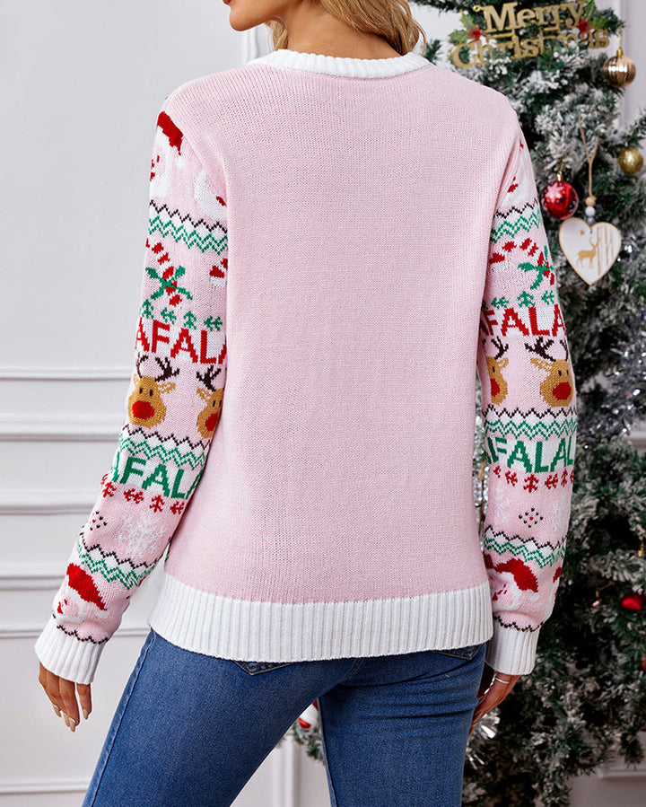 Mune | Pink Knitted Christmas Sweater
