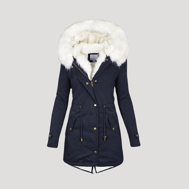 Mune | Women's long parka jacket with faux fur hood winter jacket