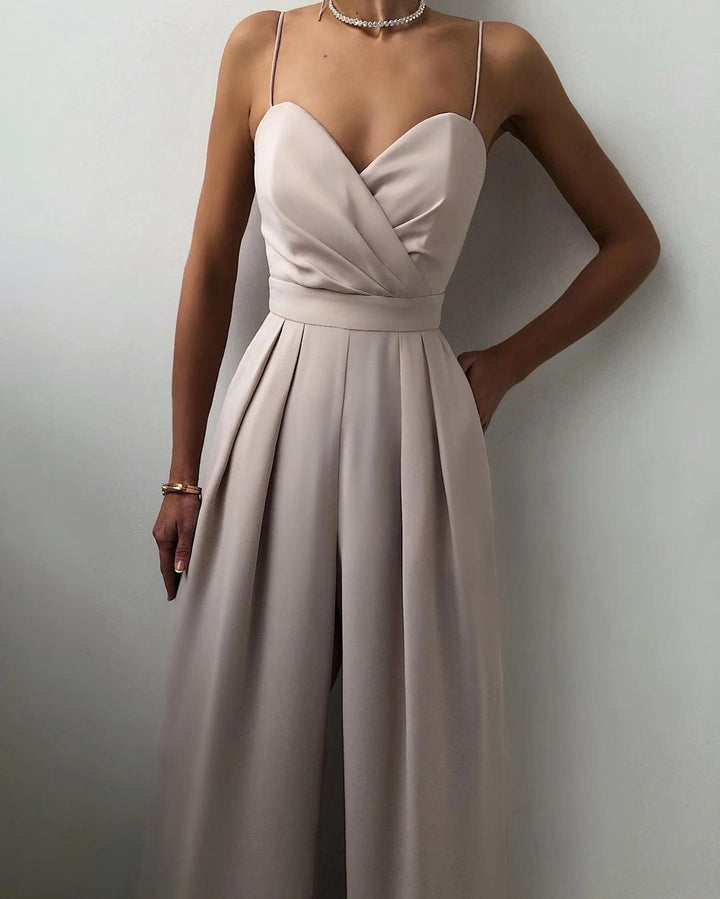 Mune | Women's Elegant Flowing Jumpsuit with Spaghetti Straps for Festive Occasions