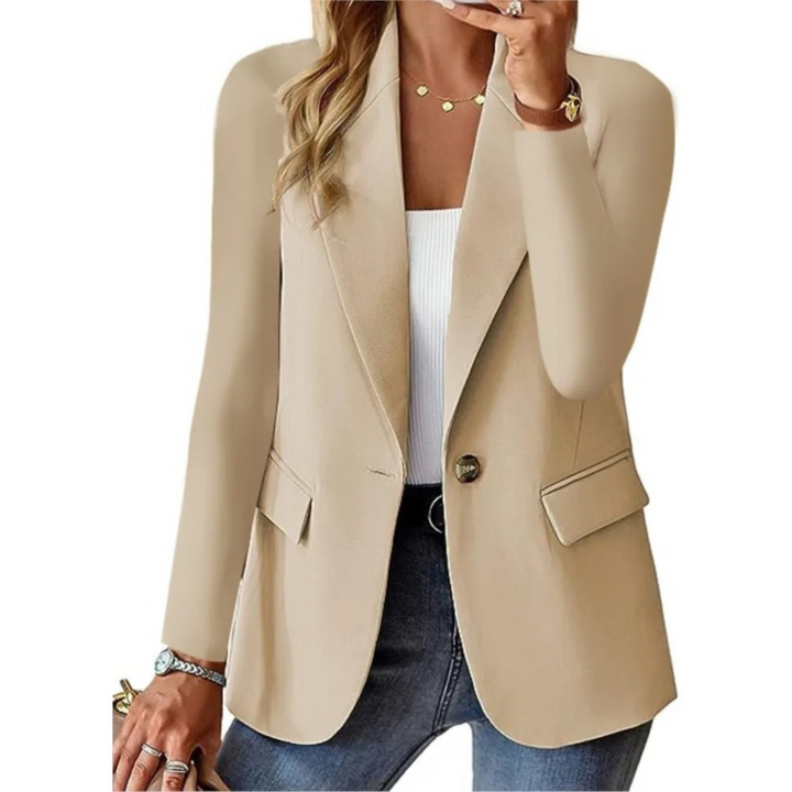 Casual women's blazer with long sleeves