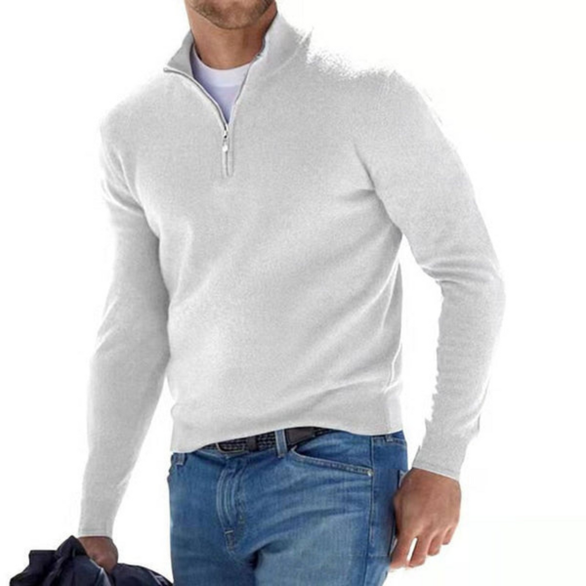Mune | Merino V-Neck Sweater With Zipper