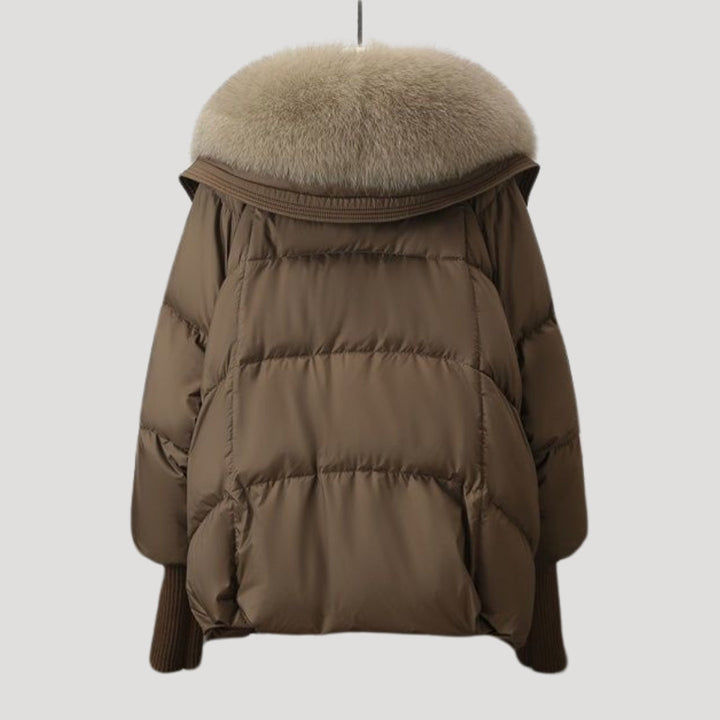 Mune | Women's Snowman Jacket Faux Fur Collar Winter Coat