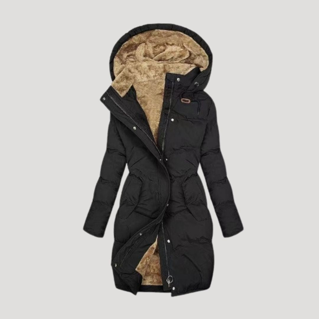 Mune | Women's long waterproof hooded coat made of faux fur for winter