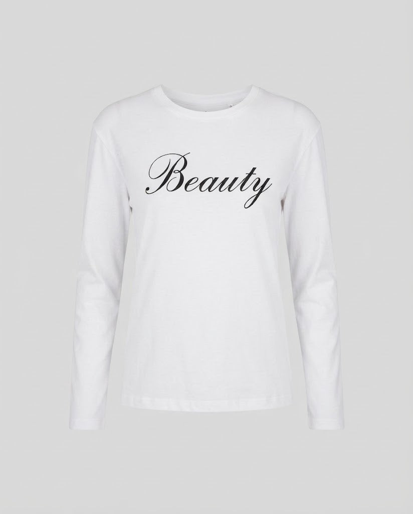 Women's long-sleeve lightweight oversized shirt with script print and round neck Mune Fashion