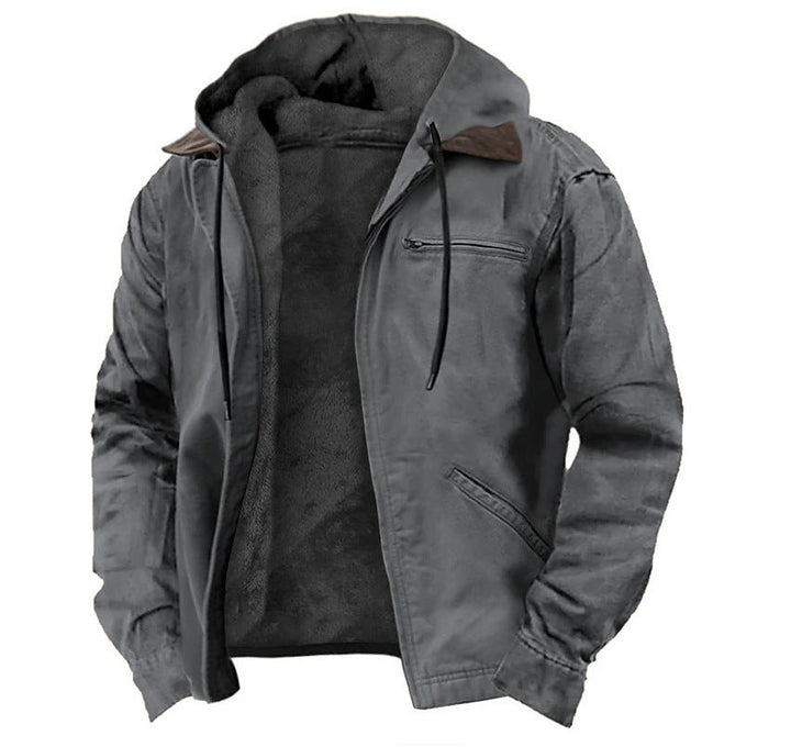 Mune | Men's Jacket with Hood Zip Closure and Soft Fleece Lining