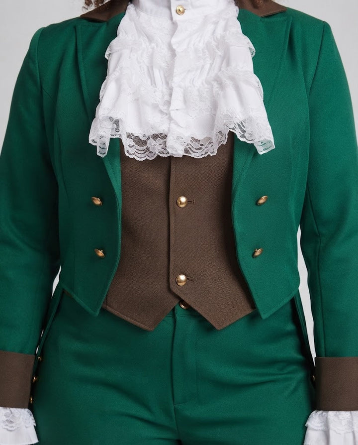 Ladies Historical Ruffled Blouse with Elegant Stand-Up Collar Mune Fashion