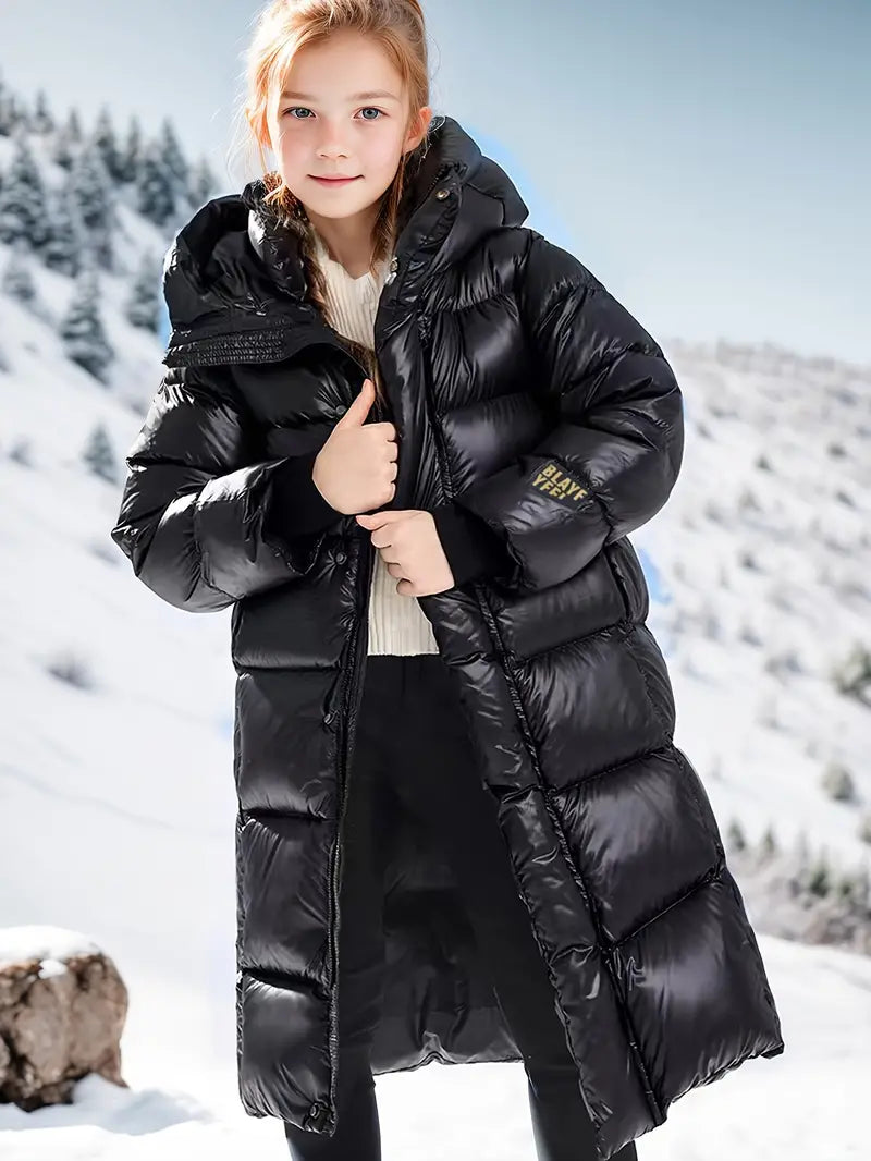 Mune Fashion | Longer quilted coat with hood for girls Emma