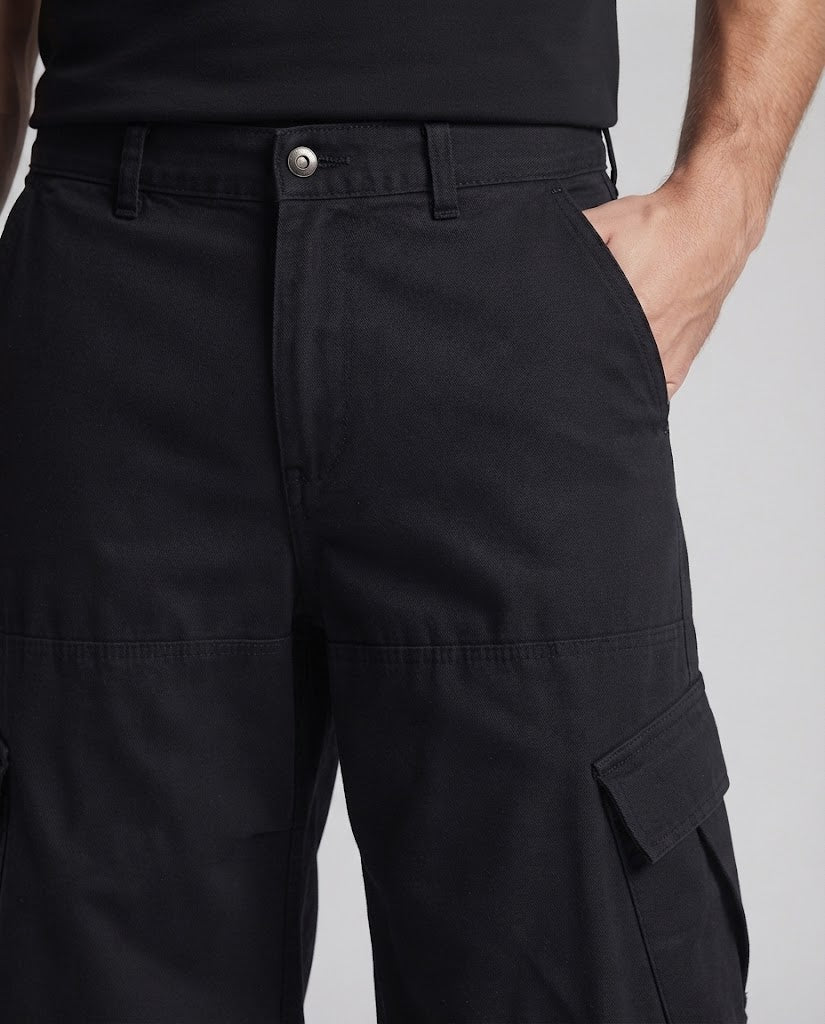Men's workwear-inspired balloon cargo pants with extremely wide legs and multiple flap pockets Mune Fashion