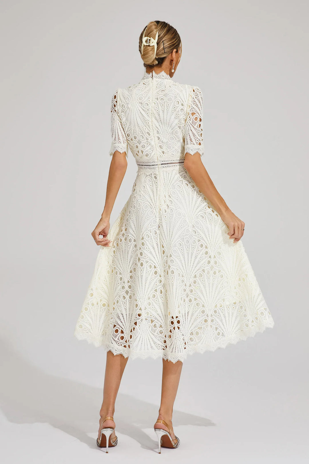 Mune | Elegant Lace Midi Dress for Women