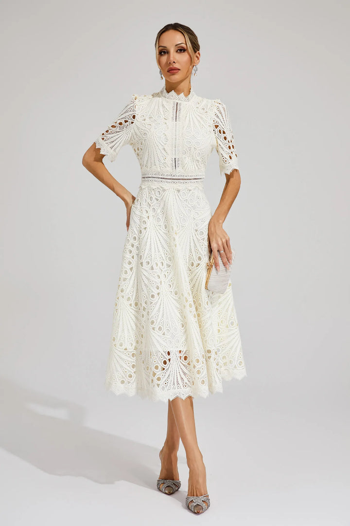 Mune | Elegant Lace Midi Dress for Women