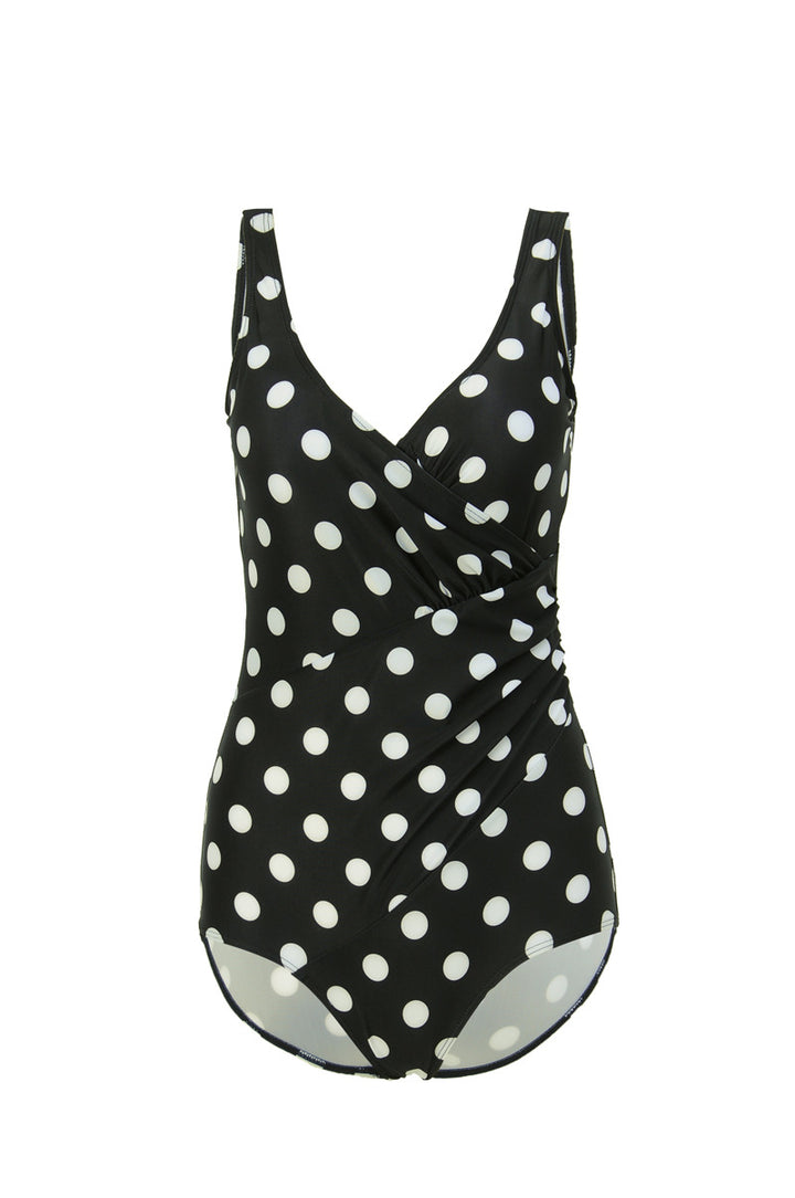 Ladies Elegant Wrap Swimsuit with Shaping Inserts Mune Fashion