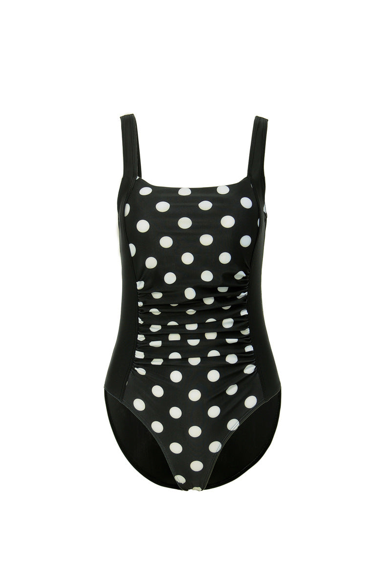 Women One-Piece Swimsuit with Refined Pleats Mune Fashion