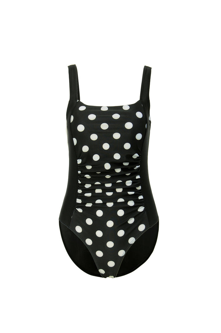 Women One-Piece Swimsuit with Refined Pleats Mune Fashion