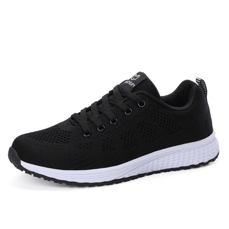 Ladies' lightweight knitted casual sneaker with honeycomb perforation, shock-absorbing foam sole and padded heel collar Mune Fashion