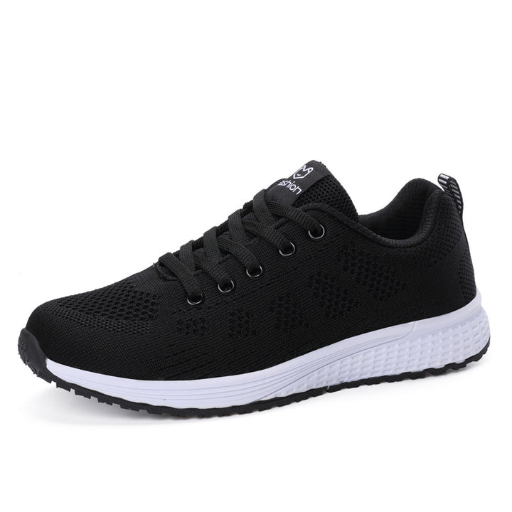 Ladies' lightweight knitted casual sneaker with honeycomb perforation, shock-absorbing foam sole and padded heel collar Mune Fashion