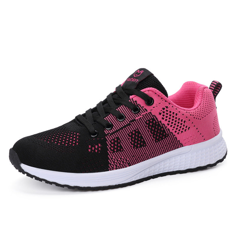Ladies' lightweight knitted casual sneaker with honeycomb perforation, shock-absorbing foam sole and padded heel collar Mune Fashion
