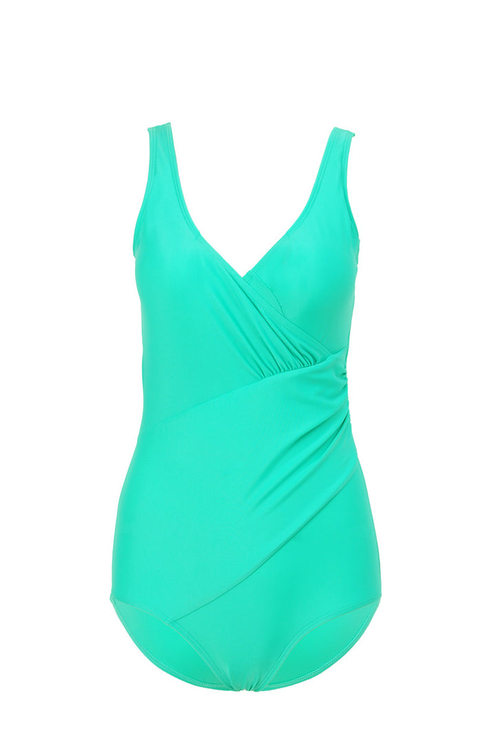 Ladies Elegant Wrap Swimsuit with Shaping Inserts Mune Fashion